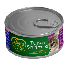 Lovely Hunter (Лавли Хантер) Cat Grain Free Adult Tuna & Shrimp - Влажный беззерновой корм для взрослых котов с мясом тунца и креветками 85 г