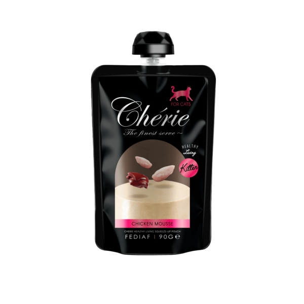 Cherie (Чери) Cat Grain Free Chicken Mousse Kitten - Влажный беззерновой корм для котят мусс с мясом курицы 90 г