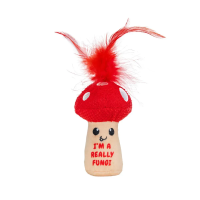 Catstages (Кетстейджс) Mushroom Cat Toy With Catnip For Teeth Cleaning - Игрушка для котов мягкая грибочек с кошачьей мятой для чистки зубов 6.35 × 12.7 × 7.62 см