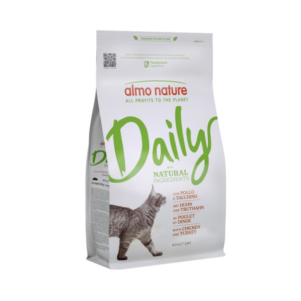 Almo Nature (Алмо Натюр) Daily Cat Adult With Chicken&Turkey - Сухой корм для кошек с курицей и индейкой 1.2 кг