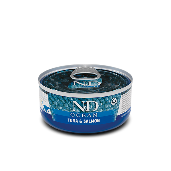 Farmina Grain Free N&D Ocean Tuna & Salmon Adult - Беззерновой влажный корм для взрослых котов с тунцом и лососем 70 г