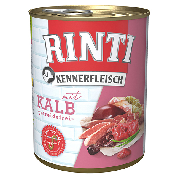 Rinti (Ринти) Dog Kennerfleisch Grain Free With Veal - Влажный корм для собак, беззерновой с телятиной 800 г