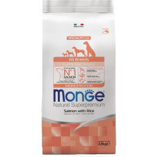 Monge (Монж) Dog Salmon & Rice Puppy & Junior All Breeds - Сухий корм для цуценят усіх порід з м’ясом лосося та рисом 2.5 кг