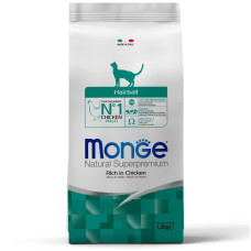 Monge (Монж) Cat Chiсken Hairball Adult - Сухой корм для взрослых котов для выведения шерсти с мясом курицы 1.5 кг