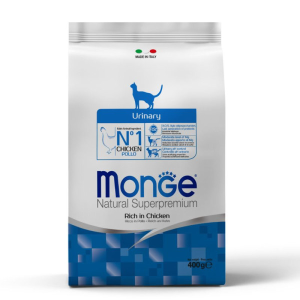 Monge (Монж) Cat Chicken Urinary Adult - Сухой корм для взрослых котов для профилактики мочекаменной болезни с мясом курицы 400 г