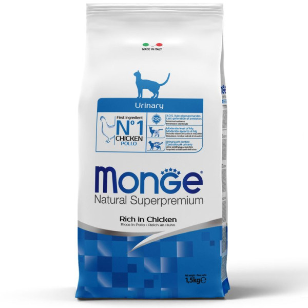 Monge (Монж) Cat Chicken Urinary Adult - Сухий корм для дорослих котів для профілактики сечокам’яної хвороби з м’ясом курки 1.5 кг