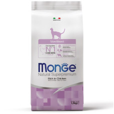 Monge (Монж) Cat Chicken Sterilised Adult - Сухой корм для взрослых стерилизованных котов с мясом курицы 1.5 кг