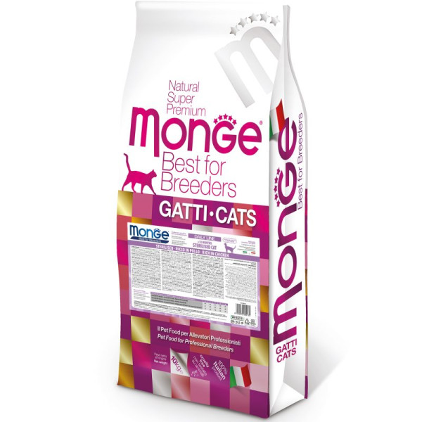 Monge (Монж) Cat Chicken Sterilised Adult - Сухой корм для взрослых стерилизованных котов с мясом курицы 10 кг