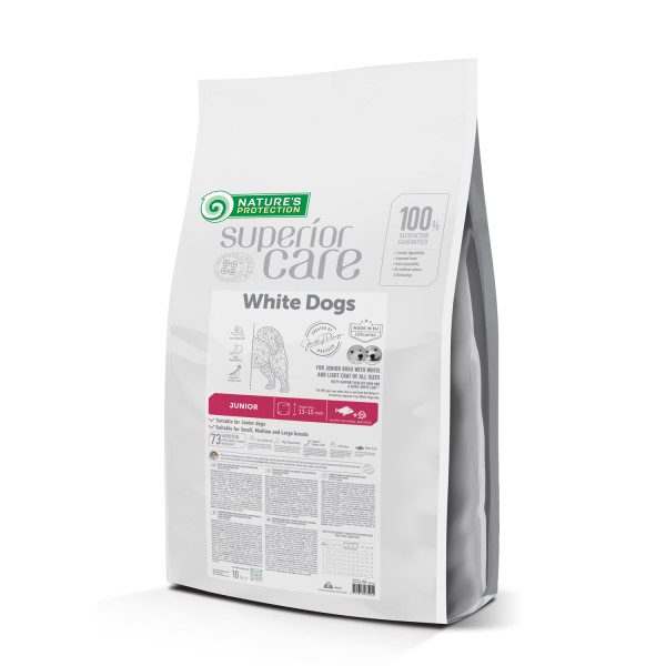 Nature`s Protection (Натур Протекшн) Superior Care White Dogs White Fish Junior All Sizes - Сухой корм для щенков с белой шерстью всех пород с белой рыбой и рисом 10 кг