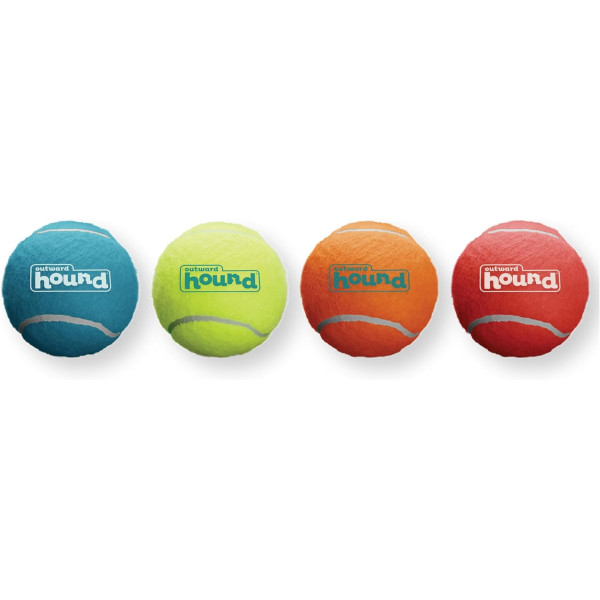 Outward Hound (Аутвард Хаунд) Squeaky Tennis Ball Mini - Игрушка-пищалка мяч для собак 4 шт.