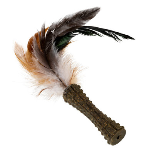 GiGwi (ГиГви) Johnny Stick - Игрушка для кошек Спрессованная кошачья мята с пером 8 см