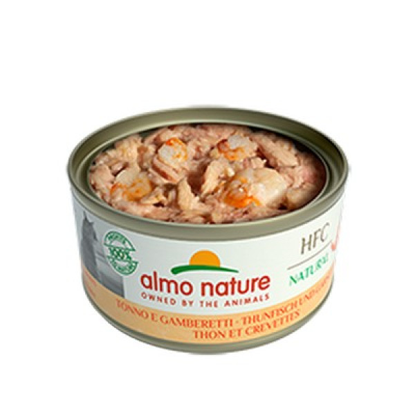 Almo Nature HFC Cat Natural Tuna & Shrimp - Влажный корм для кошек с тунцом и креветками 70 г