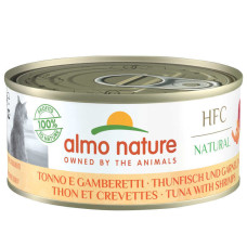 Almo Nature HFC Cat Natural Tuna & Shrimp - Вологий корм для котів з тунцем та креветками 70 г