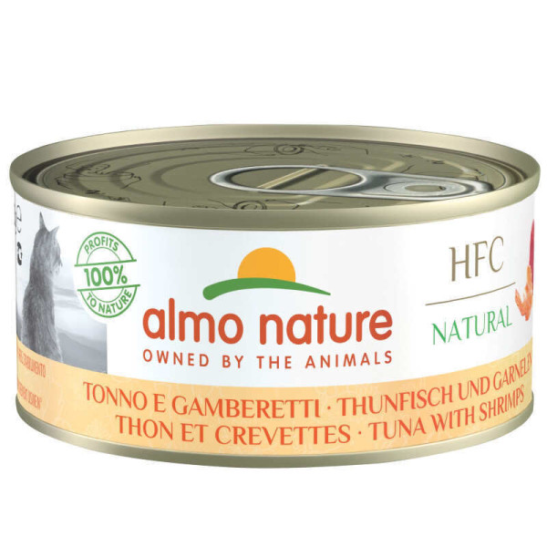 Almo Nature HFC Cat Natural Tuna & Shrimp - Влажный корм для кошек с тунцом и креветками 70 г