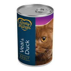 Lovely Hunter (Лавлі Хантер) Adult Veal and Duck - Вологий корм для дорослих котів з телятиною і качкою 400 г
