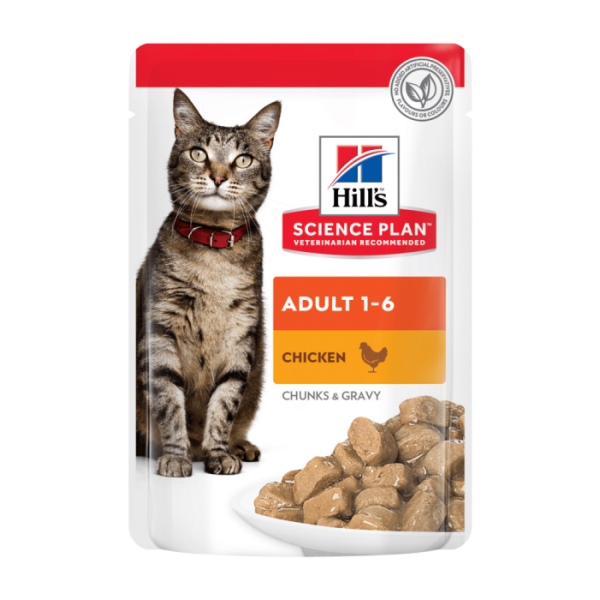 HILL\'S (Хилс) SP Cat Adult Chicken - Влажный корм для кошек с курицей в соусе 85 г