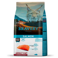 Bravery (Бравери) Cat Adult Sterilized With Salmon - Сухой беззерновой корм для кошек 7 кг