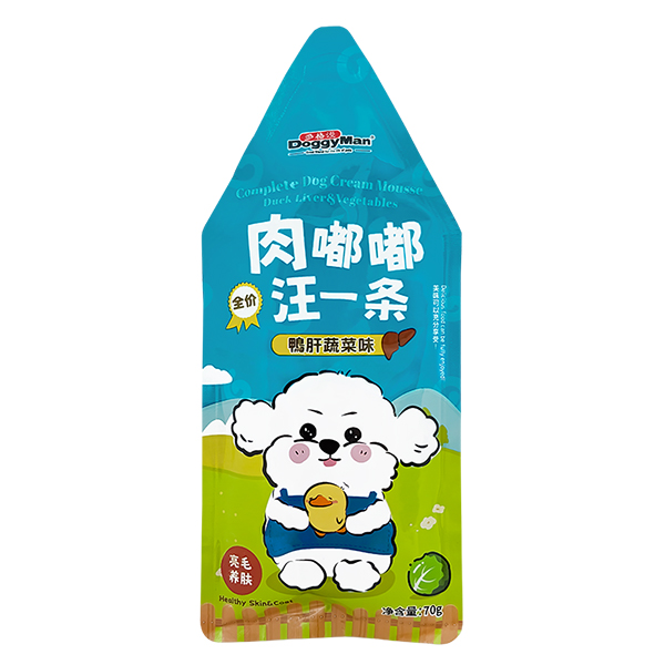 DoggyMan (Догимен) Cream Mousse Duck Liver & Vegetables - Влажный корм для собак любого возраста мусс с утиной печенью и овощами 70 г
