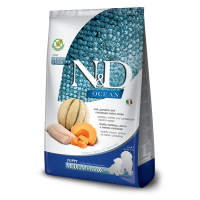 Farmina (Фармина) Dog N&D Ocean Grain Free Pumpkin, Cod & Cantaulope Melon Puppy Medium & Maxi - Сухой беззерновой корм для щенков средних и больших пород с мясом трески и тыквой 12 кг