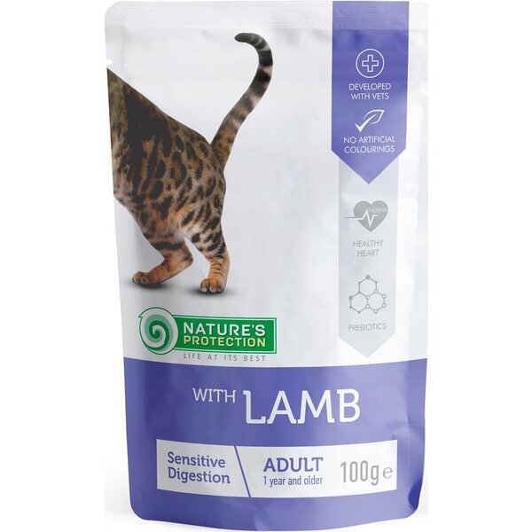 Nature's Protection (Нейчер Протекшн) Cat Sensitive Digestion with Lamb - Влажный корм для кошек с чувствительным пищеварением с ягненком 100 г