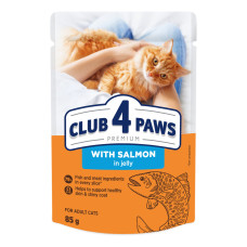 Club 4 Paws (Клуб 4 Лапи) Cat Premium Salmon in Jelly - Вологий корм для котів з лососем в желе 100 г