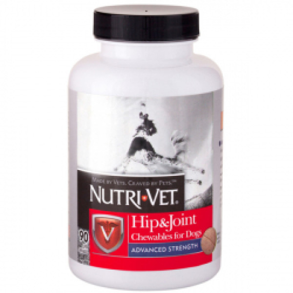 Nutri-Vet (Нутри-Вет) Hip&Joint Advanced - Хондропротекторы для собак, 3 уровень 90 шт