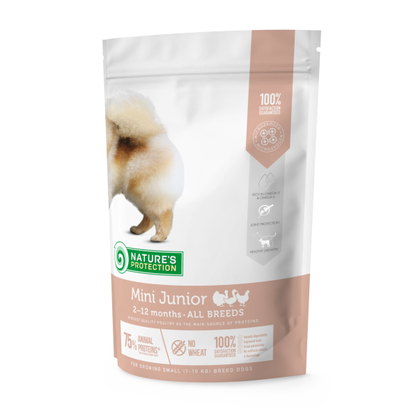 Nature\'s Protection (Натур Протекшн) Care Dog Mini Junior Small Breeds - Сухой корм для юниоров маленьких пород с мясом птицы 0.5 кг