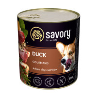 Savory (Сейвори) Dog Gourmand Duck - Влажный корм для собак с уткой 800 г