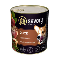 Savory (Сейвори) Dog Gourmand Duck - Влажный корм для собак с уткой 800 г