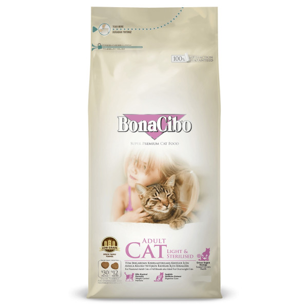 BonaCibo (Бонасибо) Adult Cat Light & Sterilized - Сухой корм для стерилизованных кошек с лишним весом 5 кг