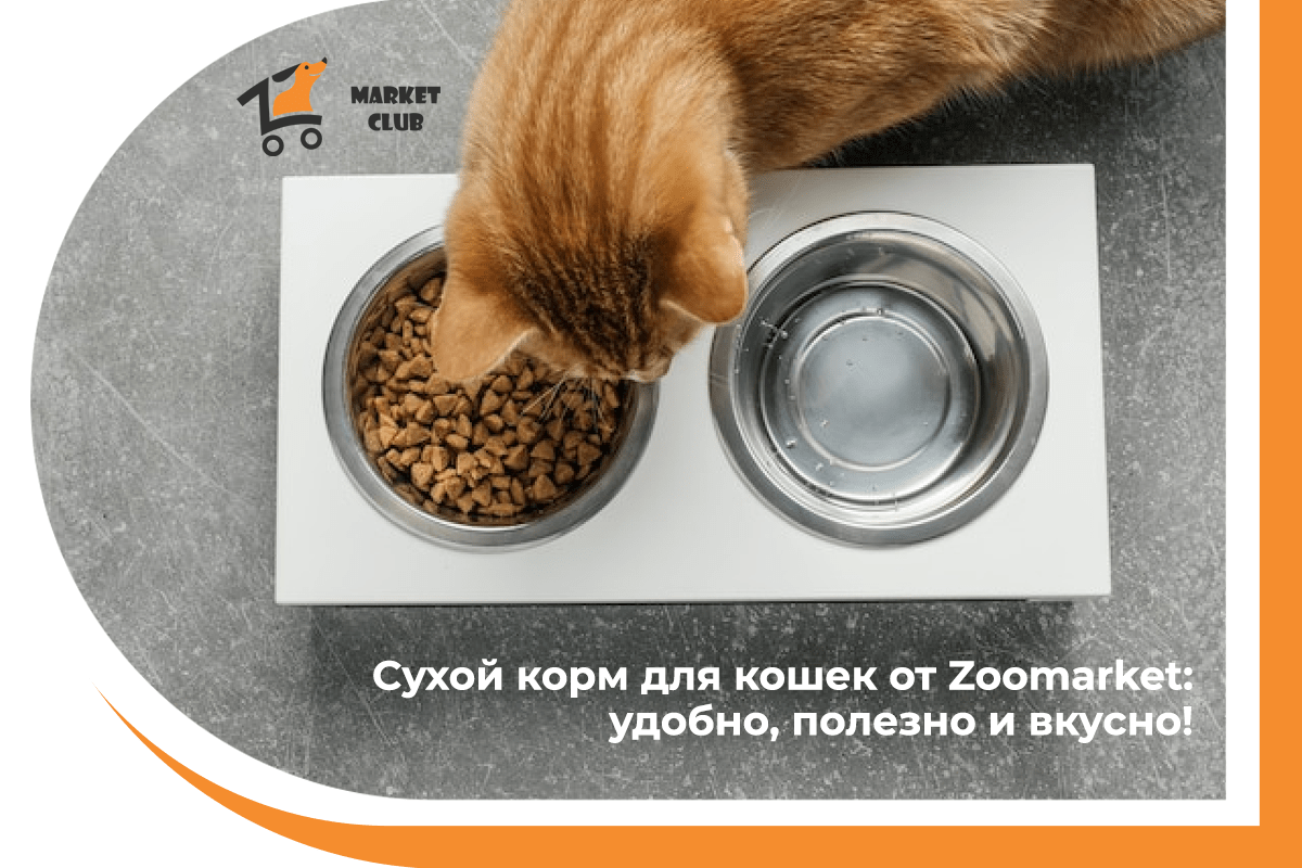 сухой корм для кошек от Зоомаркет.